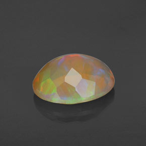 Opale naturale multicolore da 1,73 ct, taglio ovale, trasparente