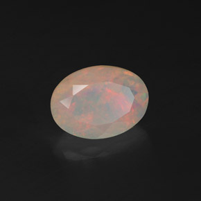 Opale naturale multicolore da 1,54 ct, taglio ovale, trasparente