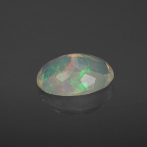 Opale naturale multicolore da 1,92 ct, taglio ovale, trasparente