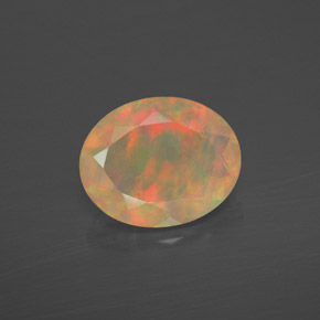 Opale naturale multicolore da 1,55 ct, trasparente, trasparente/traslucido