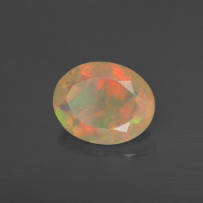 Opale naturale multicolore da 1,55 ct, trasparente, trasparente/traslucido