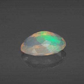 Opale naturale multicolore da 1,77 ct, taglio ovale, trasparente