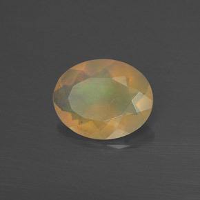 Opale naturale multicolore da 1,17 ct, taglio ovale, traslucido