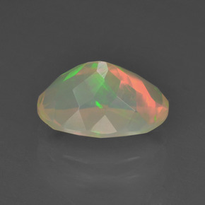 Opale naturale multicolore da 1,64 ct, taglio ovale, trasparente