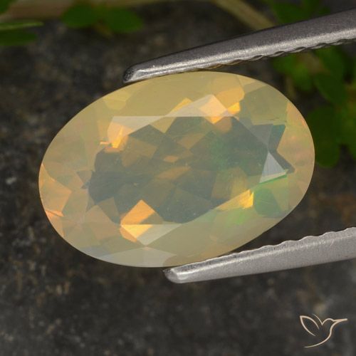 1.46ct Naturale Multicolore Opale, Ovale, Trasparente