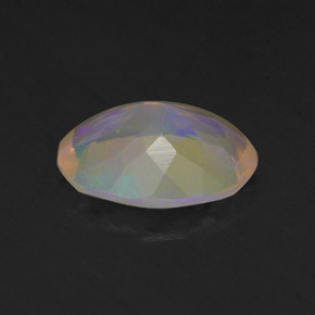 Opale naturale multicolore da 1,27 ct, taglio ovale, traslucido