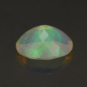 Opale naturale multicolore da 1,50 ct, taglio ovale, trasparente