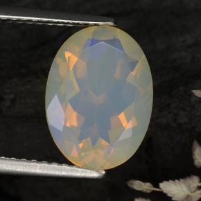 Opale naturale multicolore da 2,25 ct, taglio ovale, trasparente
