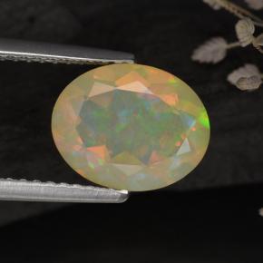 Opale naturale multicolore da 1,59 ct, trasparente, trasparente/traslucido