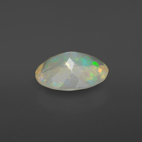 Opale naturale multicolore da 1,48 ct, taglio ovale, trasparente