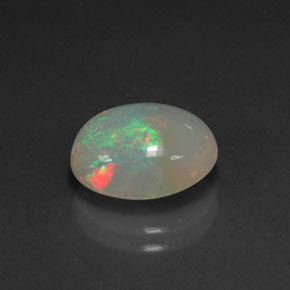 Opale naturale multicolore da 2,72 ct, taglio ovale, trasparente
