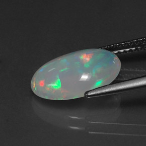 Opale naturale multicolore da 2,12 ct, trasparente, trasparente/traslucido