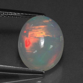 Opale naturale multicolore da 3,04 ct, trasparente, trasparente/traslucido