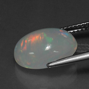Opale naturale multicolore da 3,04 ct, trasparente, trasparente/traslucido