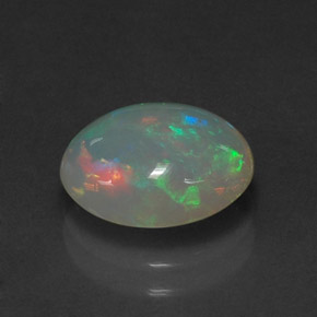 Opale naturale multicolore da 1,88 ct, trasparente, trasparente/traslucido