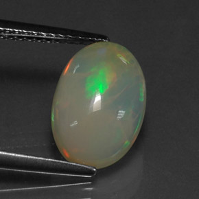 Opale naturale multicolore da 2,25 ct, trasparente, trasparente/traslucido