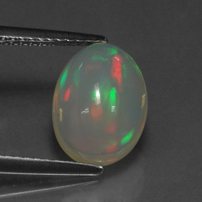 Opale naturale multicolore da 2,33 ct, trasparente, trasparente/traslucido