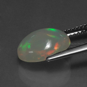 Opale naturale multicolore da 2,33 ct, trasparente, trasparente/traslucido