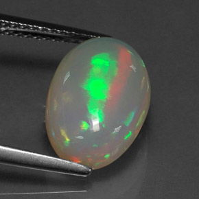 Opale naturale multicolore da 3,77 ct, trasparente, trasparente/traslucido