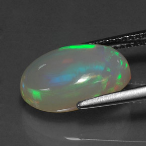 Opale naturale multicolore da 3,77 ct, trasparente, trasparente/traslucido