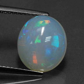 Opale naturale multicolore da 3,89 ct, trasparente, trasparente/traslucido