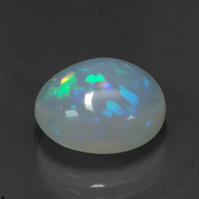 Opale naturale multicolore da 3,89 ct, trasparente, trasparente/traslucido