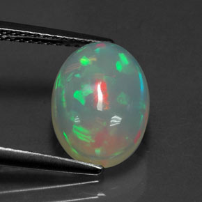 Opale naturale multicolore da 2,57 ct, trasparente, trasparente/traslucido