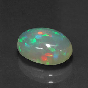 Opale naturale multicolore da 2,57 ct, trasparente, trasparente/traslucido