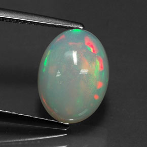 Opale naturale multicolore da 2,06 ct, trasparente, trasparente/traslucido