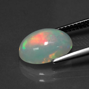 Opale naturale multicolore da 2,06 ct, trasparente, trasparente/traslucido