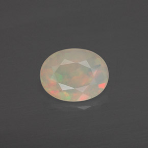 Opale naturale multicolore da 0,63 ct, trasparente, trasparente/traslucido