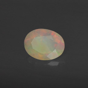 Opale naturale multicolore da 0,63 ct, trasparente, trasparente/traslucido