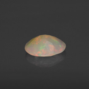 Opale naturale multicolore da 0,63 ct, trasparente, trasparente/traslucido