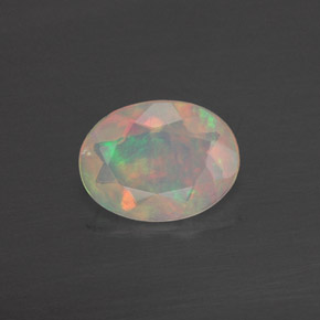 Opale naturale multicolore da 0,70 ct, trasparente, trasparente/traslucido
