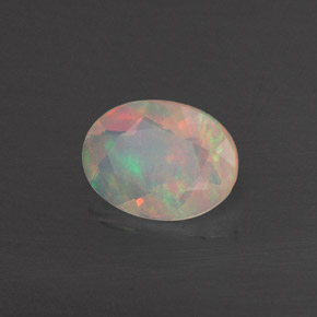 Opale naturale multicolore da 0,70 ct, trasparente, trasparente/traslucido