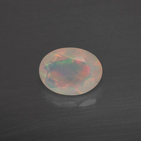Opale naturale multicolore da 0,83 ct, trasparente, trasparente/traslucido