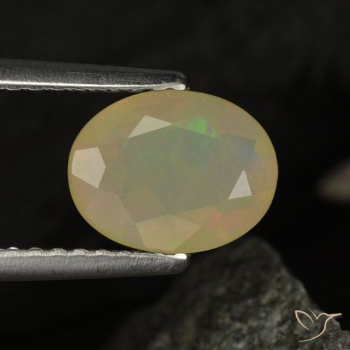 Pietra preziosa opale ovale da 0,97 carati, Opale certificato sciolto dall'Etiopia, Gemma naturale non trattata, 8,2 x 6,3 mm, Photo A