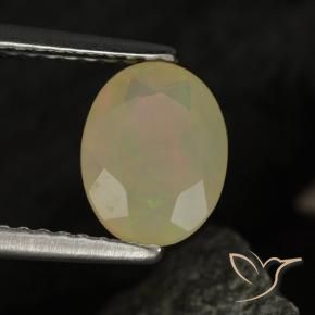 Opale Multicolore naturale da 0.97 ct, Ovale, Trasparente/Traslucido
