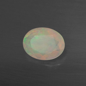 Opale naturale multicolore da 0,65 ct, trasparente, trasparente/traslucido