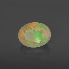 Opale naturale multicolore da 0,84 ct, trasparente, trasparente/traslucido
