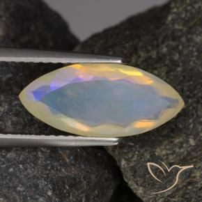 Opale Multicolore naturale da 1.61 ct, Taglio marquise, Trasparente