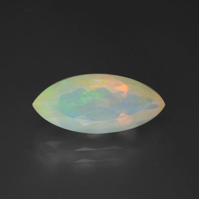 Opale naturale multicolore da 2,16 ct, marchesa, trasparente