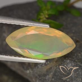Opale Multicolore naturale da 1.35 ct, Taglio marquise, Trasparente