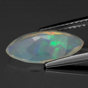 Opale naturale multicolore da 1,39 ct, marchesa, trasparente