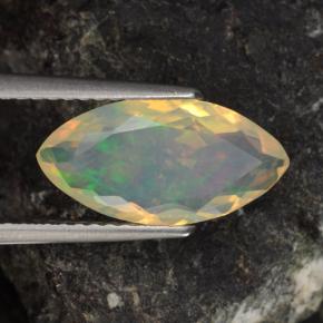 Opale naturale multicolore da 1,34 ct, marchesa, trasparente