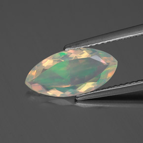 Opale naturale multicolore da 1,26 ct, marchesa, trasparente