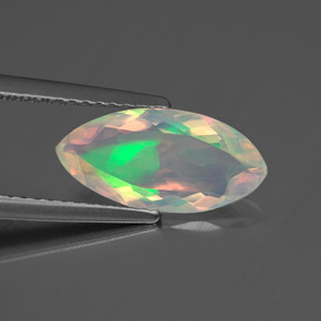 Opale naturale multicolore da 1,26 ct, marchesa, trasparente