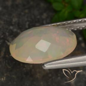 Opale Multicolore naturale da 1.27 ct, Ovale, Traslucido