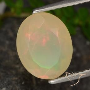 Opale Multicolore naturale da 1.54 ct, Ovale, Traslucido