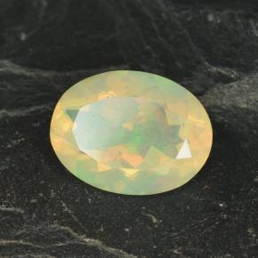 Opale naturale multicolore da 2,17 ct, taglio ovale, trasparente